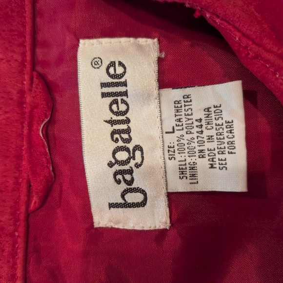 Red Suede Button-Up Jacket - Picture 3 of 8